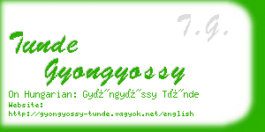 tunde gyongyossy business card